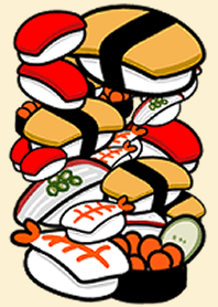 "Desenho animado"Muito sushi