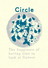 Circle flower Marine blue