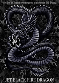 Jet black fire dragon