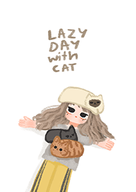 lazy day with cat
