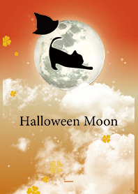 Red : Halloween moon & cat