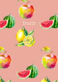 fruits  fruits on pink & blue fruits JP
