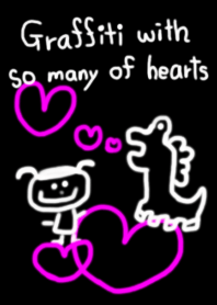 Graffiti with so many of hearts 7