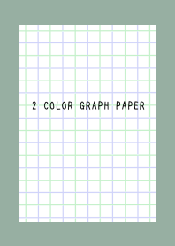 2 COLOR GRAPH PAPER/GREEN&PUR/DUSTY GR