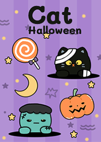 Cat Halloween in Purple!