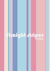 Straight stripes w/ pink and blue