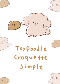 Simple Toy Poodle Croquette White Blue