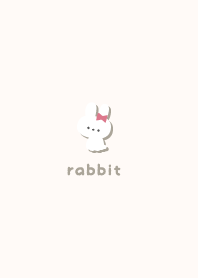 Rabbits5 Ribbon [Beige]