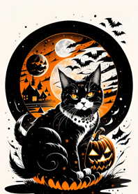 halloween cat 04E732