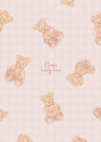 classic teddy bear / pink ribbon