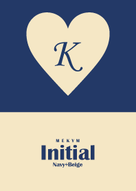 Initial K Navy+Beige