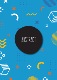 Abstract Geometric Curious Blue