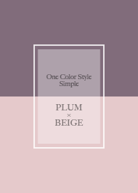 Plum Beige / One Color Style