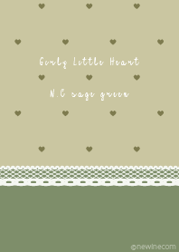 Girly Little Heart N.C sage green
