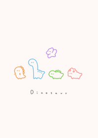 ゆる恐竜。ライトベージュ