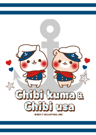 ちびくま♡ちびうさ ～マリン柄～