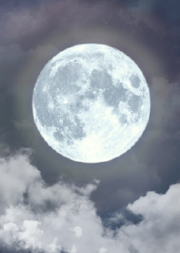 Simple full moon: black