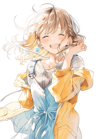 粉紅 緞帶與笑容的春色少女