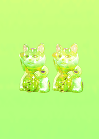 The lucky cat Twins Green