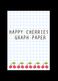 HAPPY CHERRIES GRAPH PAPER/BLACK