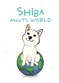 White Shiba Meets World - Pure Sky