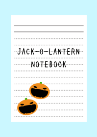 JACK-O-LANTERN NOTEBOOK/LIGHT BLUE