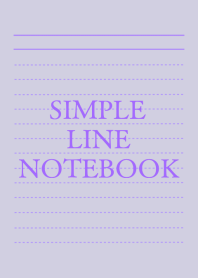 SIMPLE PURPLE LINE NOTEBOOKj-BEIGE