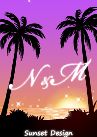 【N&M】イニシャル❤️サンセットビーチ2