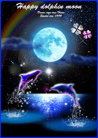 Happy Dolphin Moon Clover1*