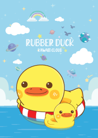 Rubber Duck On The Sea Swim