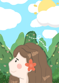 Girl in Flower Field