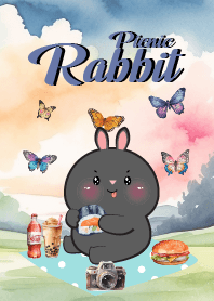 Love Black Rabbit Love Picnic Theme