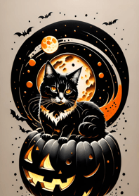 halloween cat f3198E