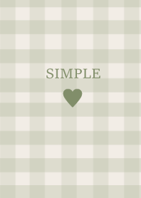 SIMPLE HEART ::check greenbeige