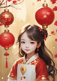女孩來賀年 828729