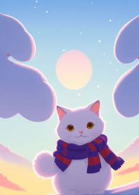 Cute cat in the snow e80012