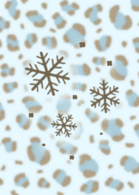 Winter leopard Pattern(Blue ver.)