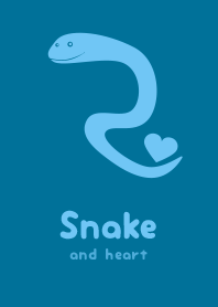 Snake & heart Duck blue