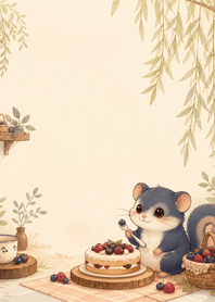Navy Dormouse Berry Cake Willow