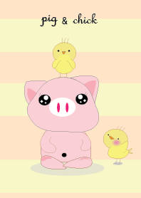 pig and chick
