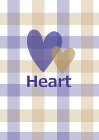 Dark blue and brown and heart