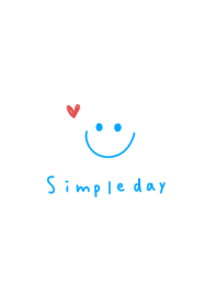 White blue and smile. heart.