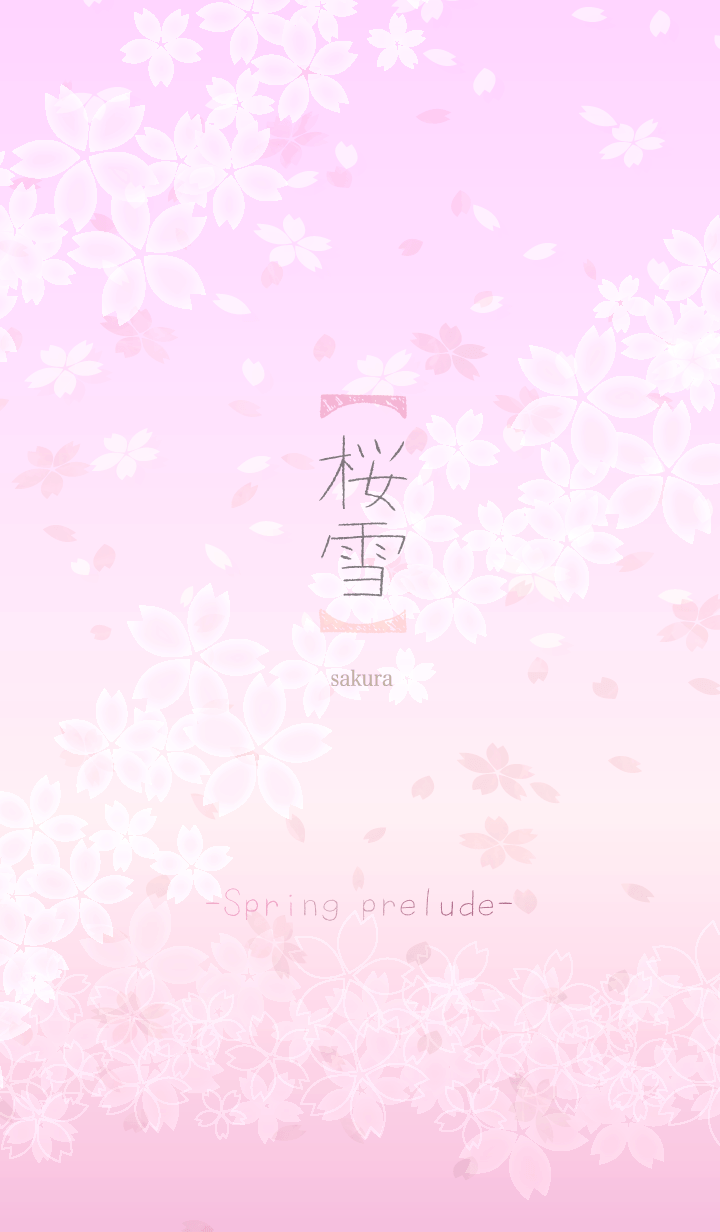 Storm of falling cherry blossoms