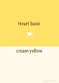 Heart basic cream yellow