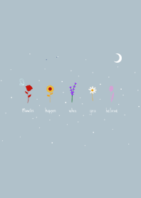 flowers for you (navy blue)