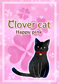 Happy clover and cat pink