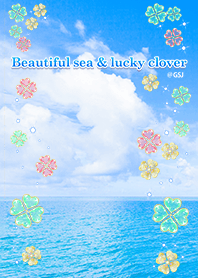 Beautiful sea & lucky clover from Japan