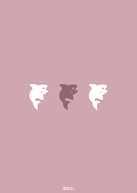 Simple dull pink shark from Japan