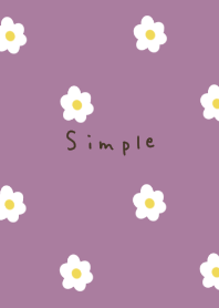 くすみパープルとお花だらけ。