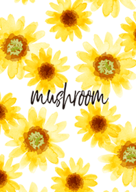 watercolor sunflower  mush